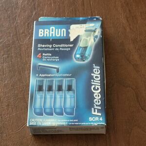 BRAUN SCR 4 Free Glider Pack of 4 Shaving Conditioners Plus Applicator New